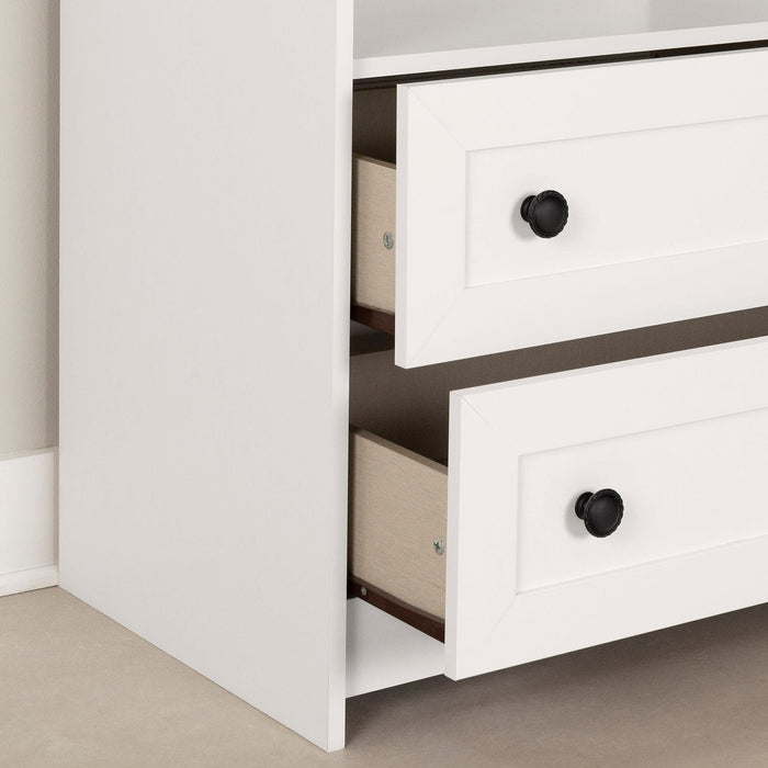 Zoe Baby Change Table with Storage Drawers - White 