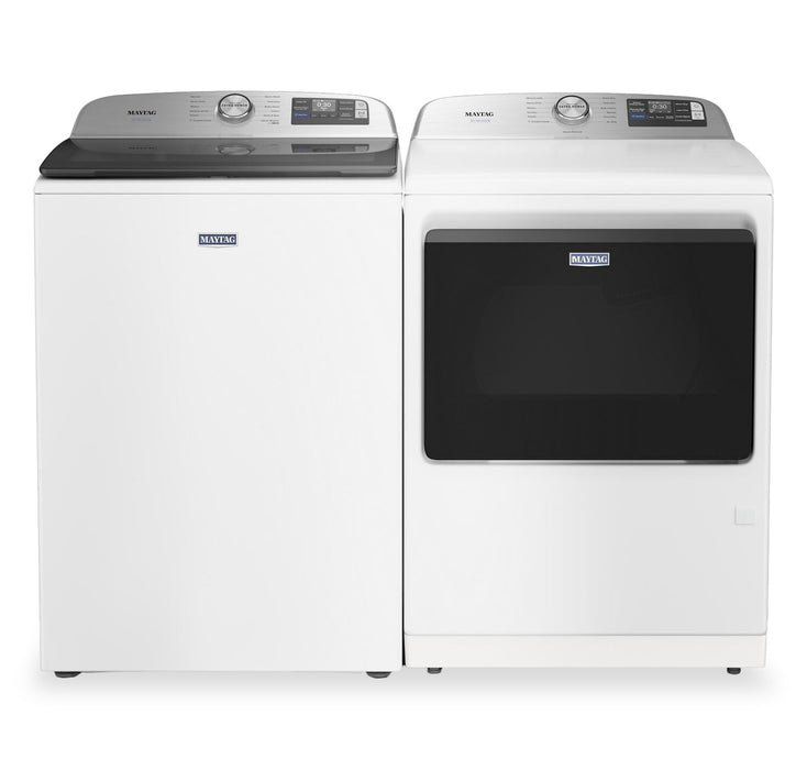 Maytag 6.0 Cu. Ft. Top-Load Washer and 7.4 Cu. Ft. Pet Pro Front Load Gas Dryer – White 
