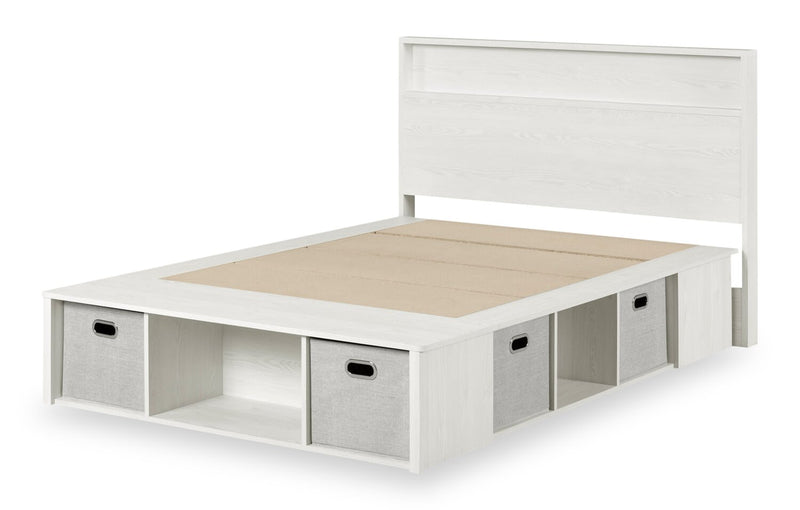 Everley Full Storage Bed - White