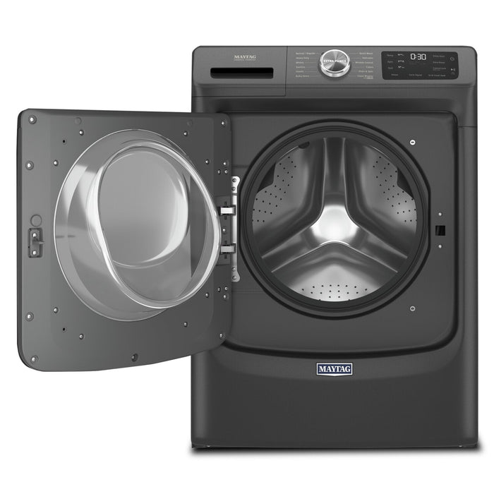 Maytag 5.5 Cu. Ft. Front-Load High-Efficiency Steam Washer - Volcano Black - Stackable - MHW6630MBK 