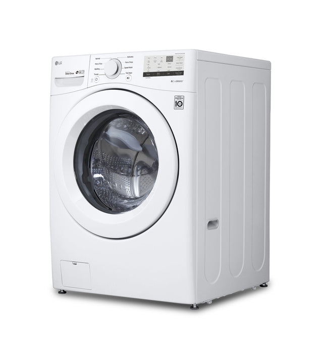 LG 5.2 Cu. Ft. Front-Load High-Efficiency Washer - White - Stackable - WM3400CW 