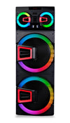 Proscan 2 x 15\" 120W Light Up Party Speaker with Bluetooth and Microphone