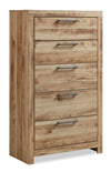 Derekson  Bedroom Chest of Drawers, 5-Drawer, 31.7\"W x 53.9\"H - Natural 