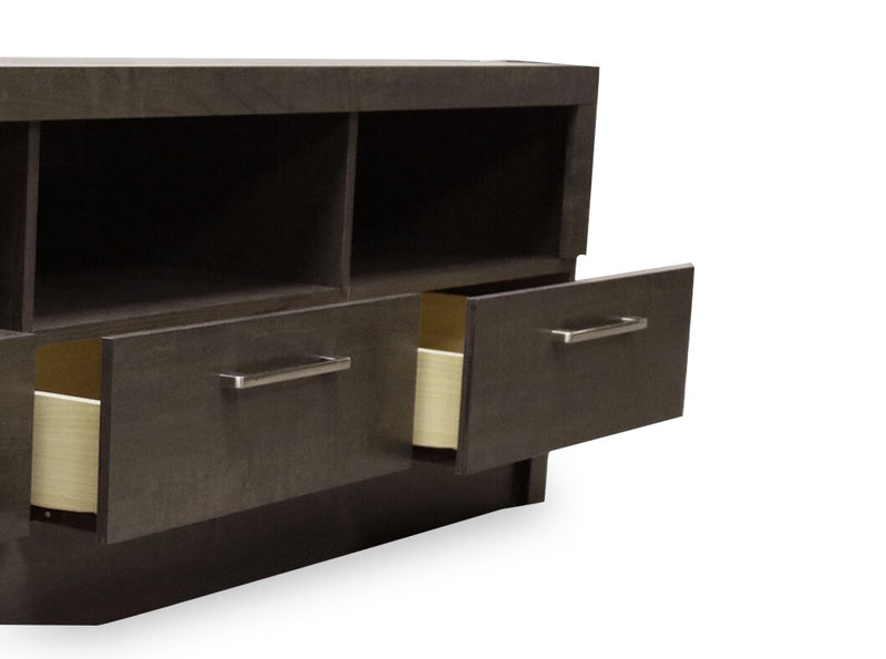 Rio 65\" Modern TV Stand with Storage and Cable Management for TVs up to 75\"- Brown