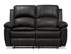Chandler 60\" Leather-Look Fabric Reclining Loveseat - Grey 