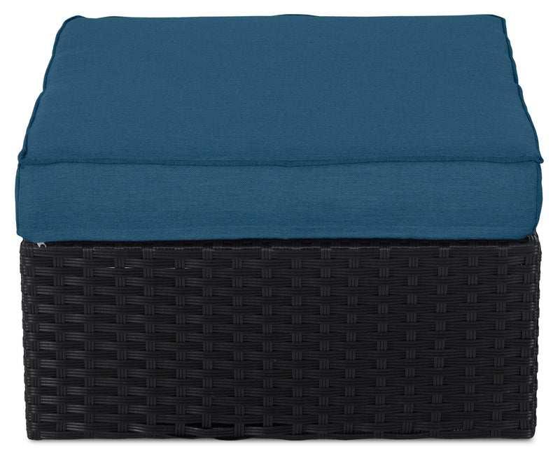Barbados 6-Piece Patio Set with Ottoman – Blue 