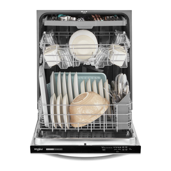 Whirlpool 24\" 51 dBA Built-In Top-Control Dishwasher with Third Rack - Fingerprint Resistant Stainle… 