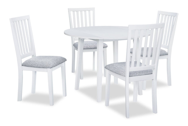 Bryn Drop-Leaf Dining Table, 42\" Round - White