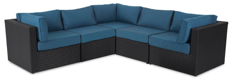 Barbados 5-Piece Patio Set – Blue 