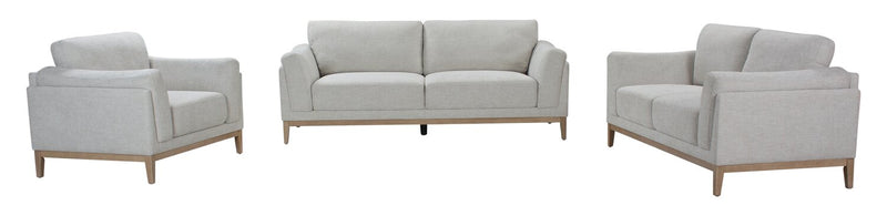 Valley 44\" Fabric Chair with Rubberwood Base and Legs - Sand