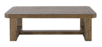 Gideon 56” Solid Wood Country-Style Coffee Table - Brown 