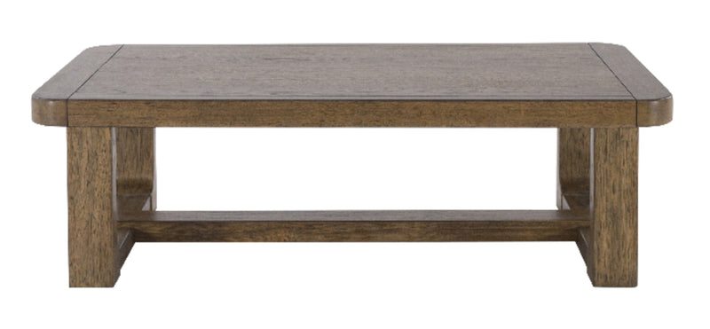 Gideon 56” Solid Wood Country-Style Coffee Table - Brown