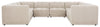 Oaklyn Modular 8-Piece Fabric Sectional with Tufted Seat Cushions – Beige