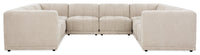 Kort & Co. Oaklyn Modular 8-Piece Fabric Sectional with Tufted Seat Cushions – Beige