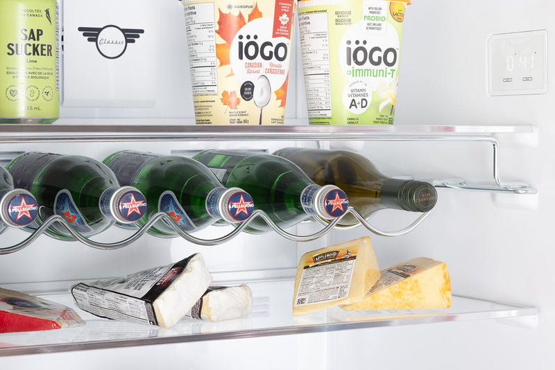 Unique Classic Retro 28\" 17 Cu Ft. Bottom Mount Refrigerator - Black - UNQ-455L B AC