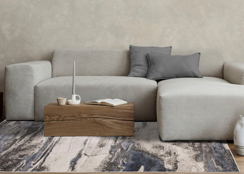 Linnie Blue Grey Area Rug - 7'10\" x 10'6\"