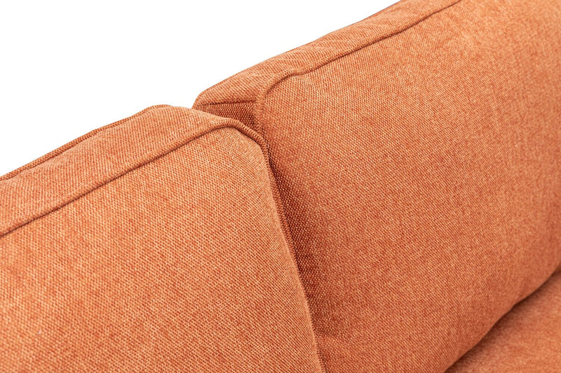 Kassia 2-Piece Linen-Look Sectional - Orange