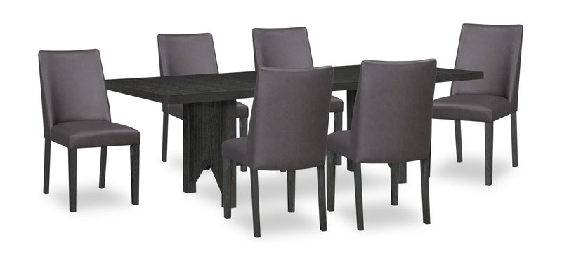 Emery 7-Piece Dining Set - Brown