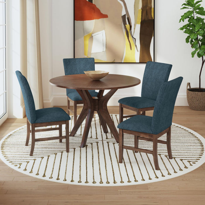 Rain 5-Piece Round Dining Set - Blue