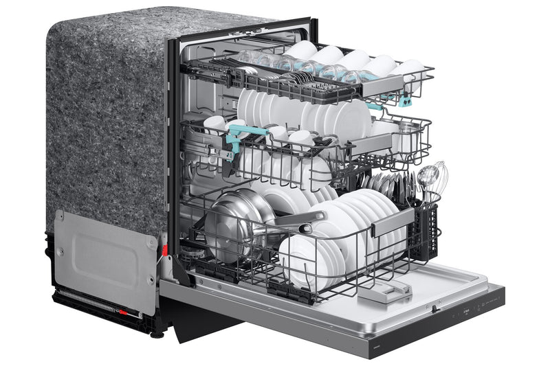 Samsung 24\" 38 dBA Top-Control Dishwasher with AI Wash and Third Rack - Stainless Steel - DW90F89P0USRAA