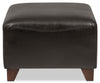 Zello Faux Leather Ottoman - Brown