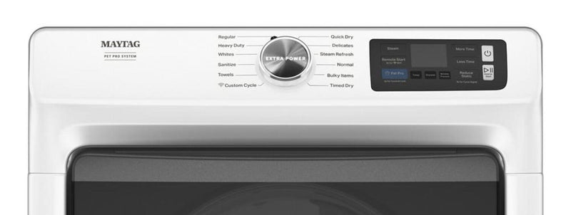 Maytag 7.4 Cu. Ft. Pet Pro Smart Gas Dryer - White - MGD7020RW