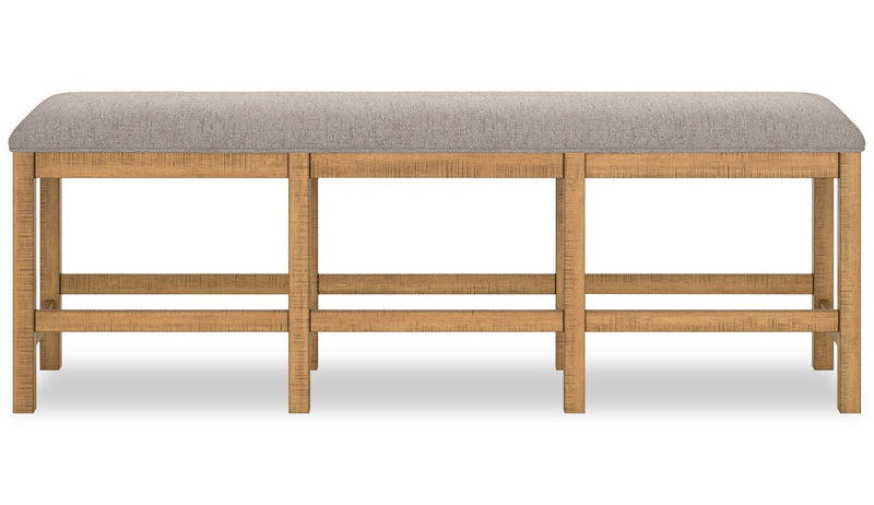 Archer 6pc Counter-Height Dining Package with 72-108\" Extension Table, Bench & 4 Chairs - Light Brown