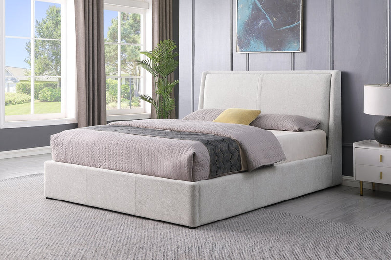 Nico Fabric Storage King Bed – Grey