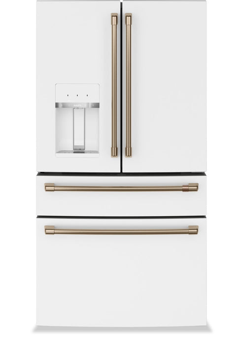 Cafe 36\" 22.3 Cu. Ft. Quad Door Refrigerator - Matte White - CXE22DP4PW2 