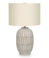 24\" Cream Textured Resin Table Lamp
