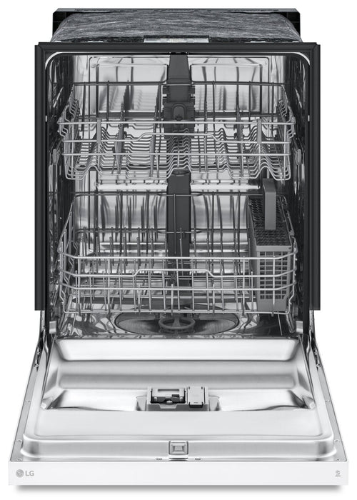 LG 24\" 52 dBA Built-In Front-Control Dishwasher with Dynamic Dry - White - LDFC2423W 