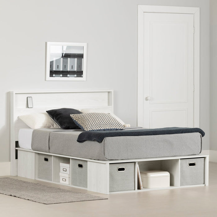 Everley Full Storage Bed - White
