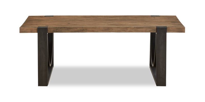 Brewer 50” Industrial Solid Wood Coffee Table - Rustic Honey