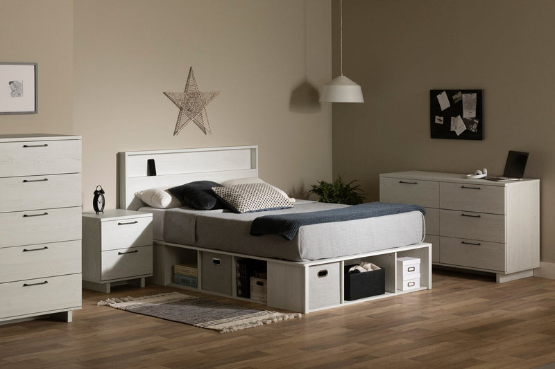 Everley Full Storage Bed - White