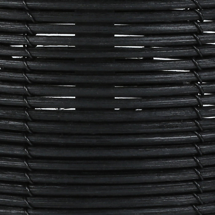 23\" Black Rattan Table Lamp