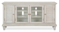 Baron 62” Rustic Pine TV Stand with Storage and Cable Management for TVs up to 70” - Alabaster