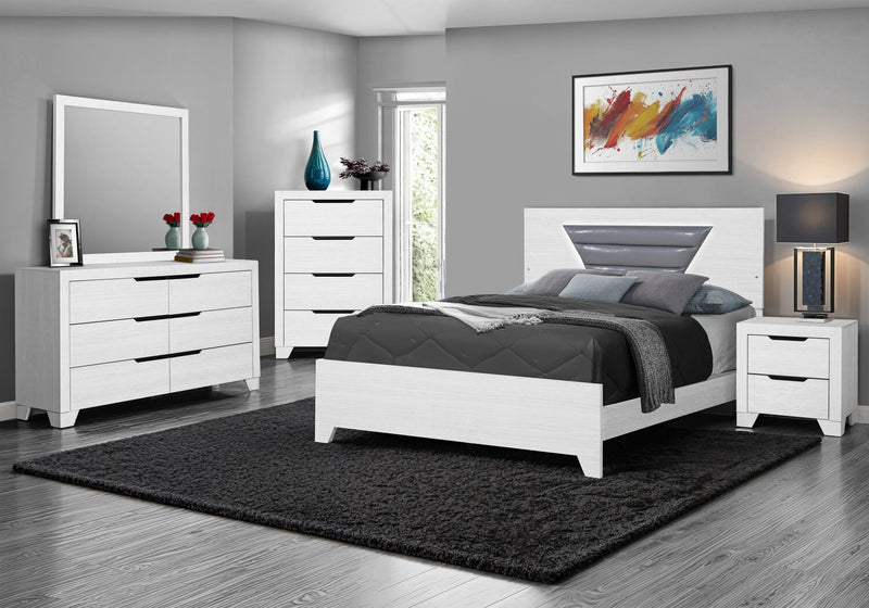 Elite Bedside 2-Drawer Nightstand, 22\"W x 23\"H - White