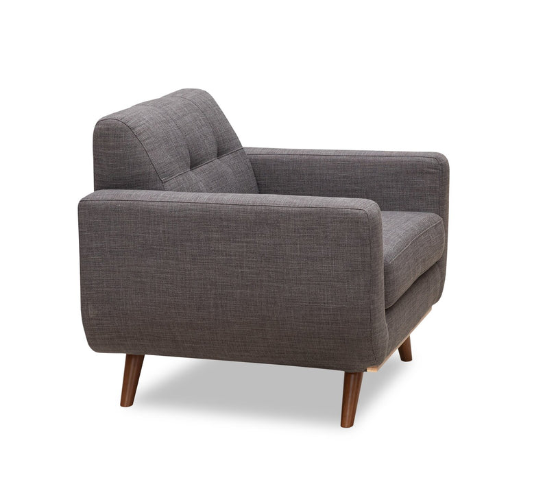 Freeman Linen-Look Fabric Chair - Charcoal 
