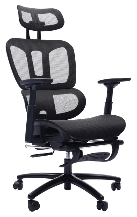 Sealy® Diego 26.3” Adjustable Office Chair with Mesh Padding & Footrest - Black
