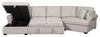 Scott Living Haven 3-Piece Right-Facing Chenille Fabric Cuddler Sleeper Sectional with Storage Chaise - Grey