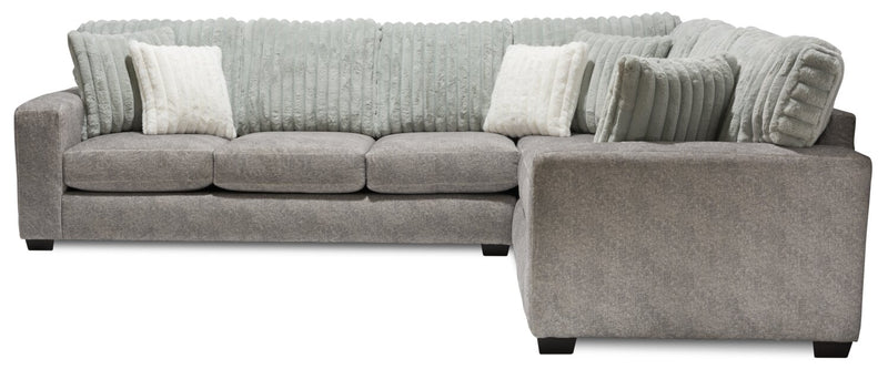 Koda 2-Piece Chenille Right-Facing Sectional - Plush Paloma