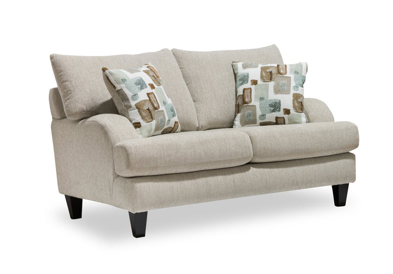 Nofia Chenille Loveseat - Linen 