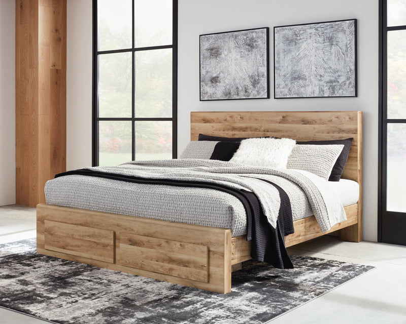 Derekson Full Storage Bed - Natural