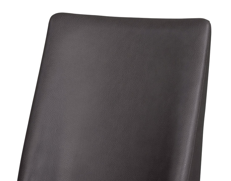 Emery Vegan Leather Dining Chair - Brown