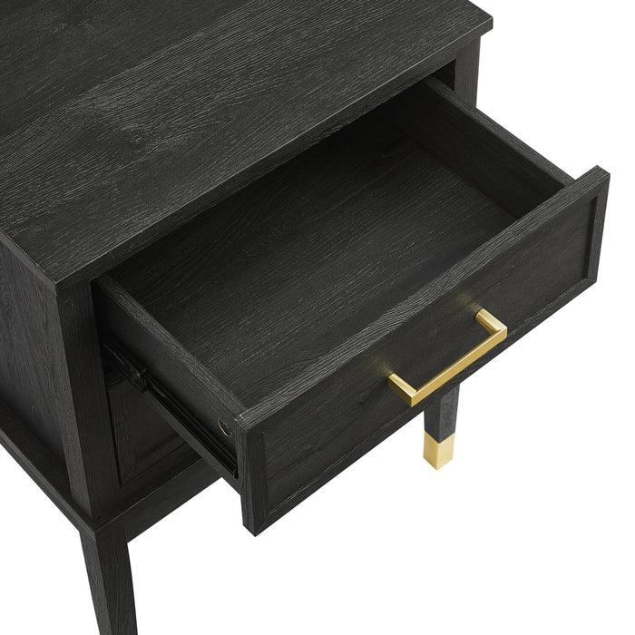 Alia Nightstand - Black Oak