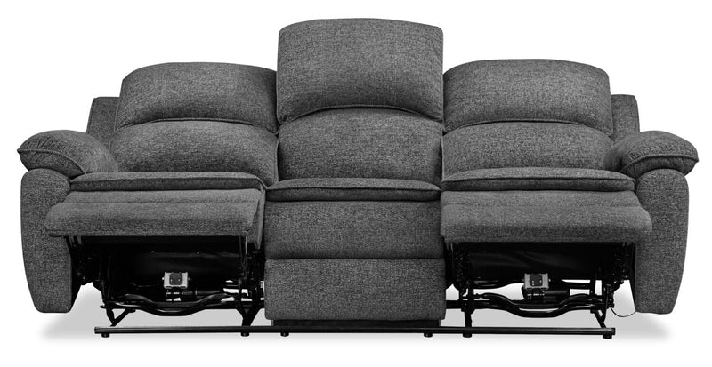 Chandler 82\" Chenille Fabric Power Reclining Sofa - Grey 