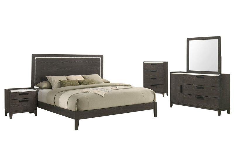 Sable King Bed - Dark Grey