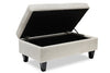 Nofia Chenille Storage Ottoman - Linen