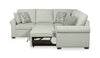 Scott Living Haven 3-Piece Right-Facing Seafoam Blue Chenille Fabric Sleeper Sectional