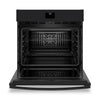 GE 30\" 5 Cu. Ft. Electric Single Wall Oven with No Preheat Air Fry - Black - JTS5000DVBB
